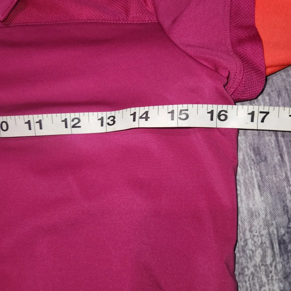Nike Golf‎ Dri-FIT Polo Shirt Girls Large Pink Orange Athletic Top